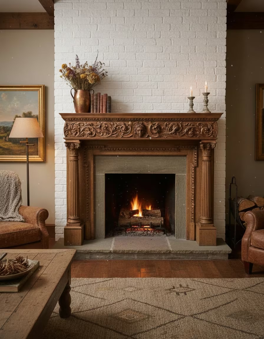 Character fireplace for a considered home