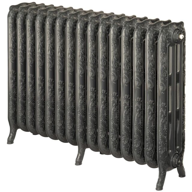Arroll Aluminium New Rococo Anthracite Radiator 770mm Tall