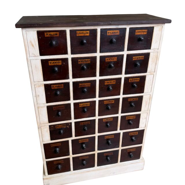 Shabby Chic Apothecary Cabinet With 28 Drawers